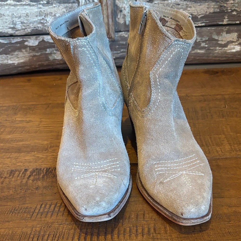 Dolce Vita Taupe Ankle Booties